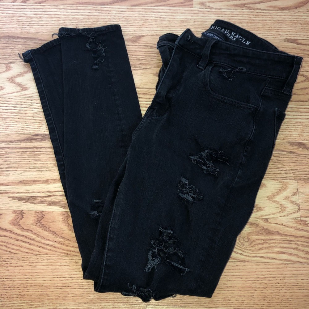 High Waisted Super Ripped Jegging Skinny Jeans